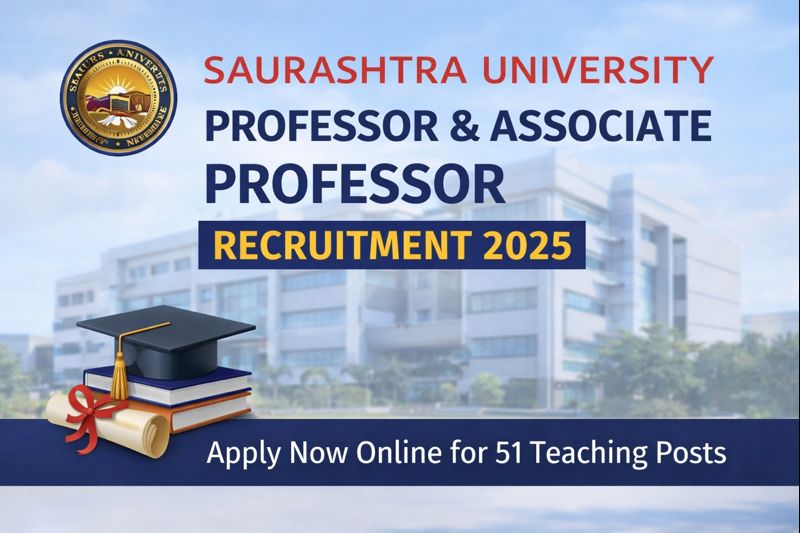 Saurashtra University Recruitment 2025 for Professor and Associate Professor posts