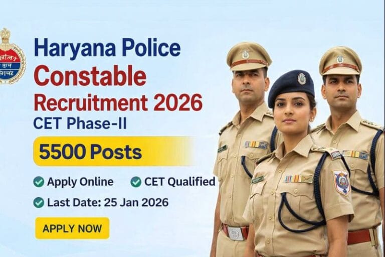Haryana Police Constable Recruitment 2026 CET Phase-II