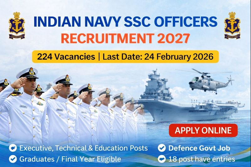 Indian Navy SSC Officers Recruitment 2027 Apply Online