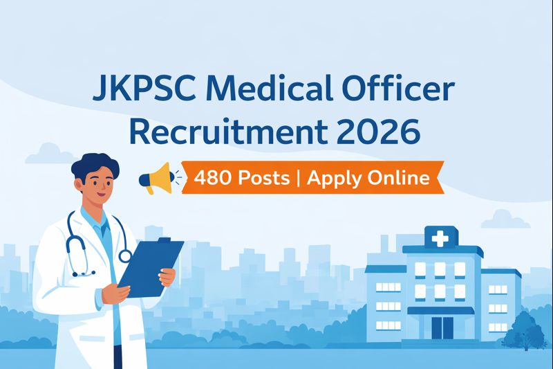 JKPSC Medical Officer Recruitment 2026 Apply Online for 480 Allopathic Posts