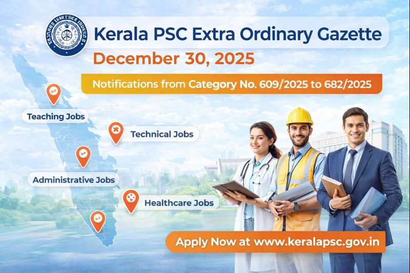 Kerala PSC Extra Ordinary Gazette 2025 Notifications