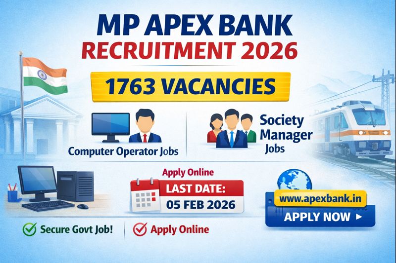 MP Apex Bank Recruitment 2026 Computer Operator and Society Manager Jobs