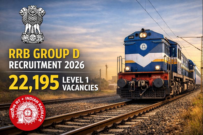 RRB Group D Recruitment 2026 22195 Level 1 Vacancies