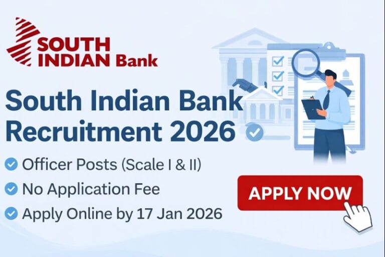 South Indian Bank Recruitment 2026 apply online officer posts