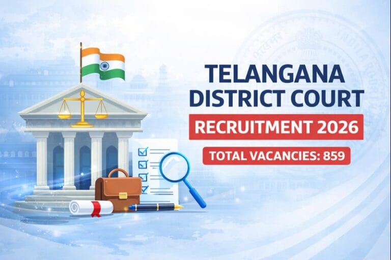 Telangana District Court Recruitment 2026 apply online for 859 vacancies