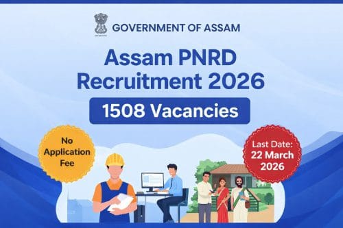 Assam PNRD Recruitment 2026 notification for 1508 vacancies