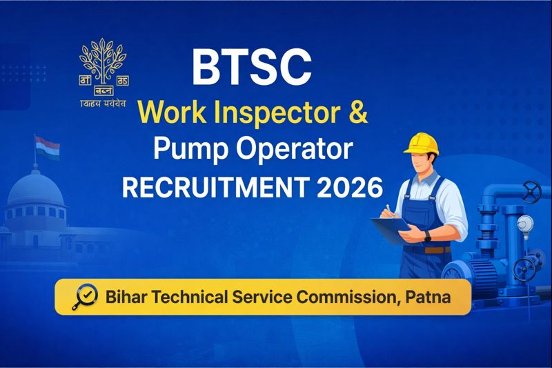 Recruitment poster for BTSC positions.