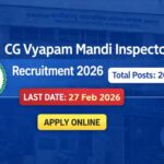 CG Vyapam Mandi Inspector Recruitment 2026 notification for 200 posts