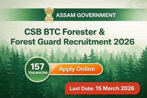 CSB BTC Forester & Forest Guard Recruitment 2026 notification for 157 vacancies