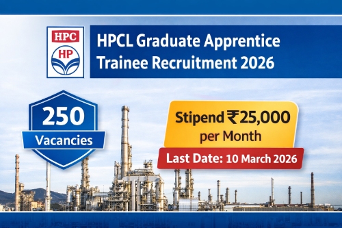 HPCL Graduate Apprentice Trainee Recruitment 2026 notification for 250 engineering vacancies