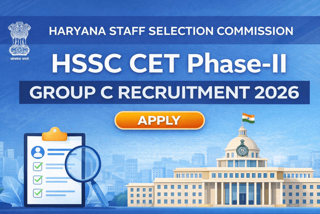 HSSC CET Phase-II Group C Recruitment 2026 notification banner