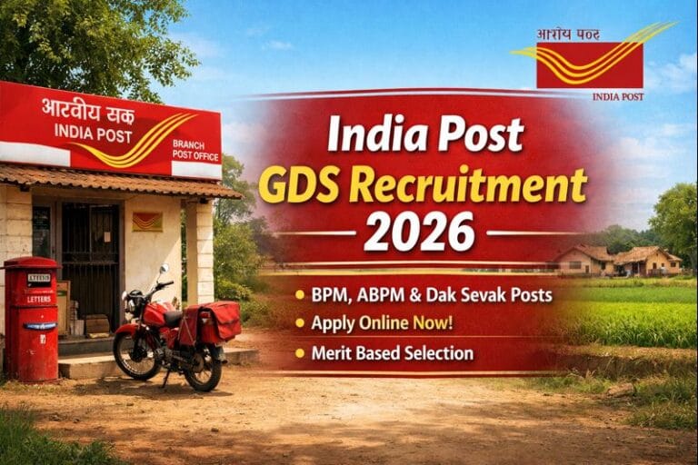 India Post GDS Recruitment 2026 notification and online application
