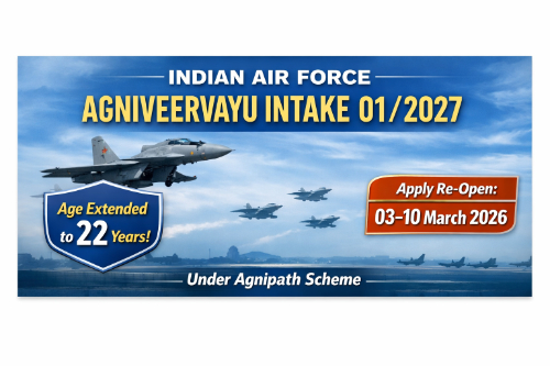 Indian Air Force Agniveervayu Intake 01/2027 Notification 2026 banner with age extension update