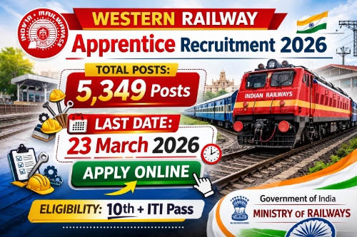 Western Railway Apprentice Recruitment 2026 5349 Vacancies Apply Online