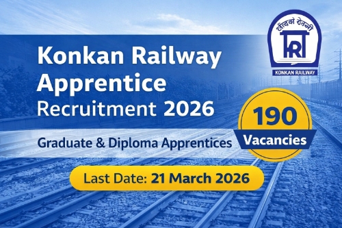 Konkan Railway Apprentice Recruitment 2026 notification for 190 vacancies
