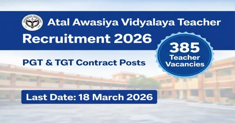 Atal Awasiya Vidyalaya Teacher Recruitment 2026 PGT TGT vacancies