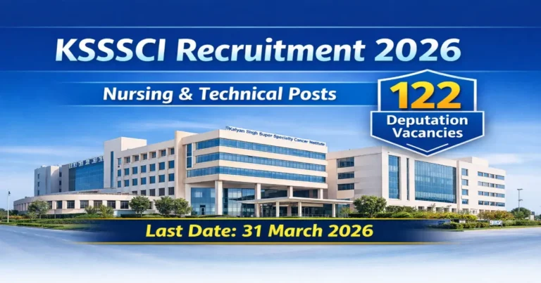 KSSSCI Recruitment 2026 notification for 122 deputation vacancies in Lucknow