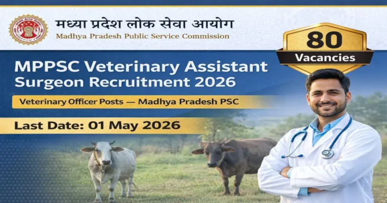 MPPSC Veterinary Assistant Surgeon Recruitment 2026 80 vacancies notification banner