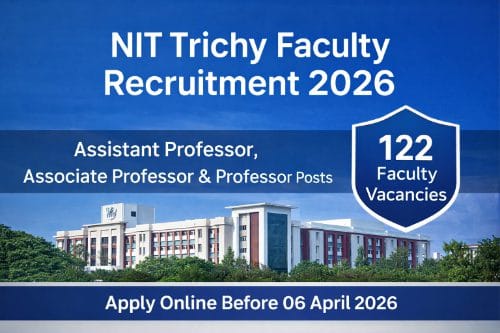 NIT Trichy Faculty Recruitment 2026