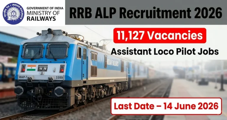 RRB ALP Recruitment 2026 Assistant Loco Pilot 11127 vacancies last date 14 June