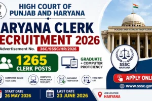 Haryana Clerk Recruitment 2026 apply online notification for 1265 posts