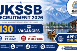 JKSSB Recruitment 2026 notification for 130 vacancies in Jammu and Kashmir