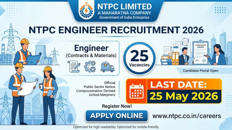 NTPC Engineer Recruitment 2026 Apply Online for 25 Vacancies